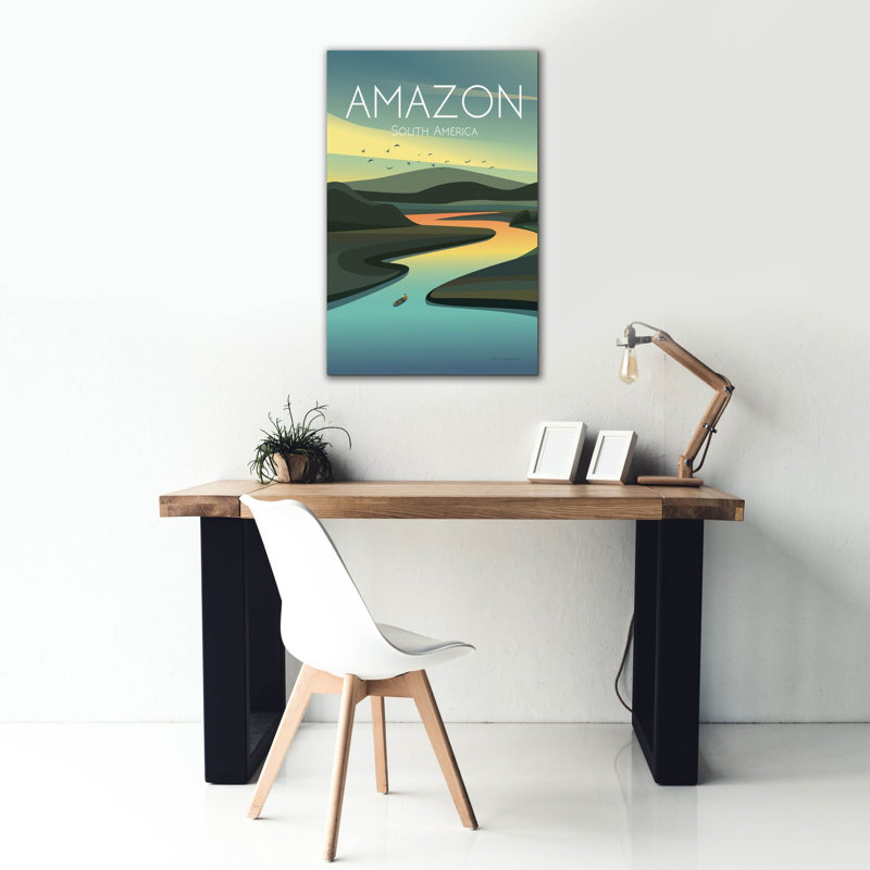 «Amazon» par Omar Escalante, art mural sur toile, H 40 po x l 26 po x P 1,5 po
