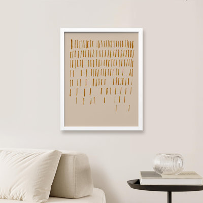 " Brown Tan Geometric Dot Abstract "