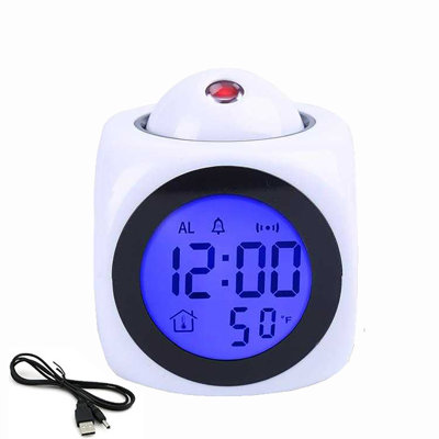 electronic clock Projection Digital Alarm Clock With Weather Stations Digital LCD Wall Projection Alarm Clock Temperature Display Colorful LED Temperature Display