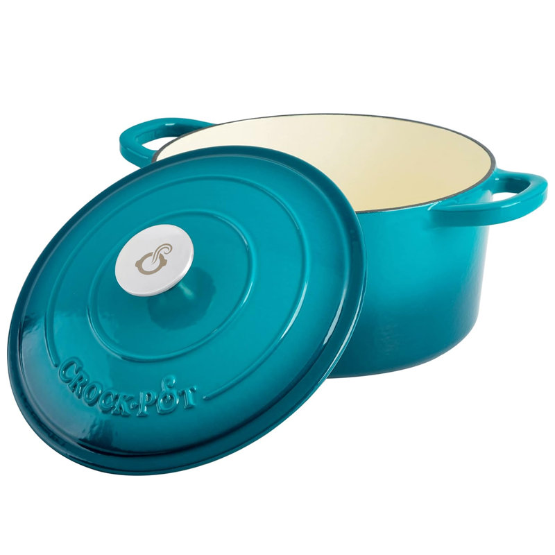 Cocotte en fonte émaillée Crockpot Artisan, Bleu sarcelle, 7 pintes