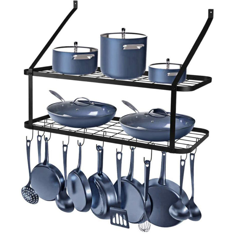 Metal Rectangle Wall Mounted Pot Rack