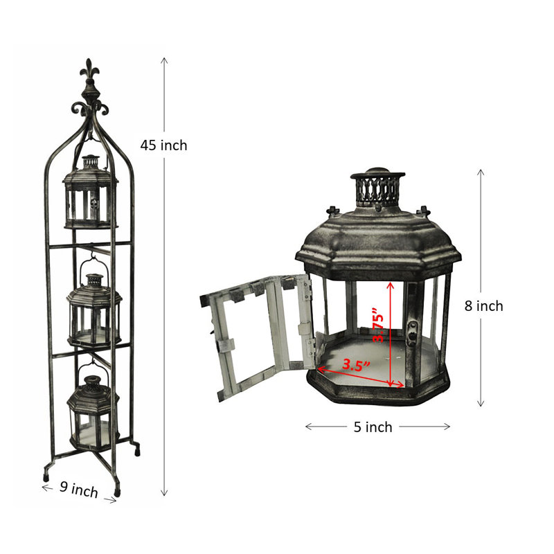 42.25'' H Floor Lantern