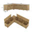 Banc d'angle en L 47,2 po