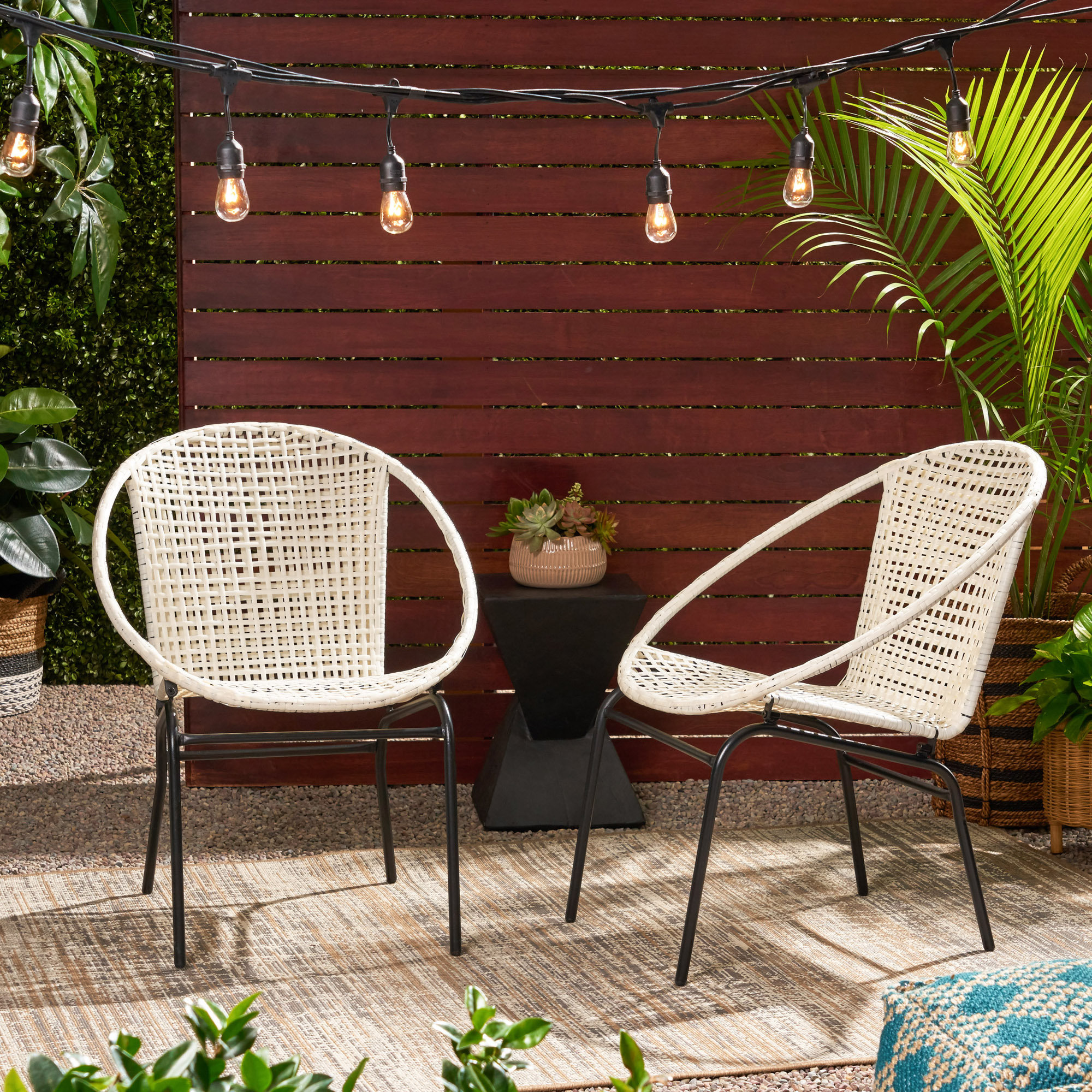 Corrigan Studio® Outdoor Wicker Chair (Set Of 2) | Wayfair