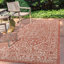 Tapis intérieur / extérieur rouge / taupe Massimo