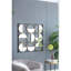Miroir mural noir en perles de métal, 35,6 po, créant une chambre à coucher élégante, un salon et un vestibule avec miroir perlé de 35,6 po