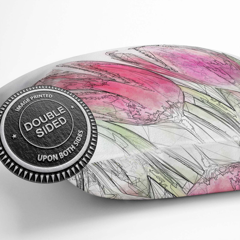 Floral Square Cushion, 40cm H x 40cm W x 15cm D