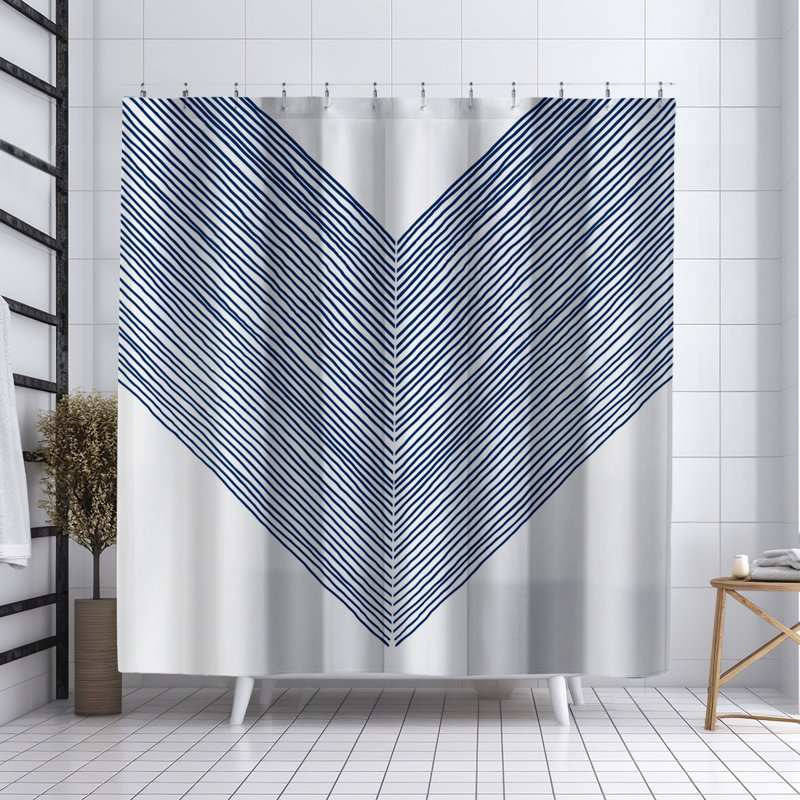 Rideau de douche Coco, Bleu marine