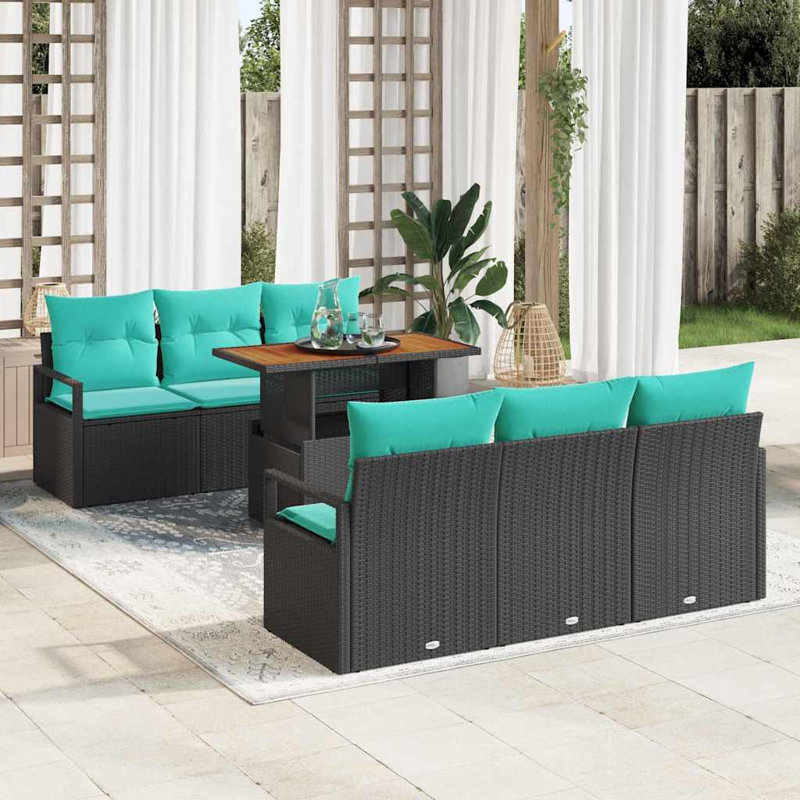 Ensemble de canapé de jardin avec rangement 7 pièces vidaXL