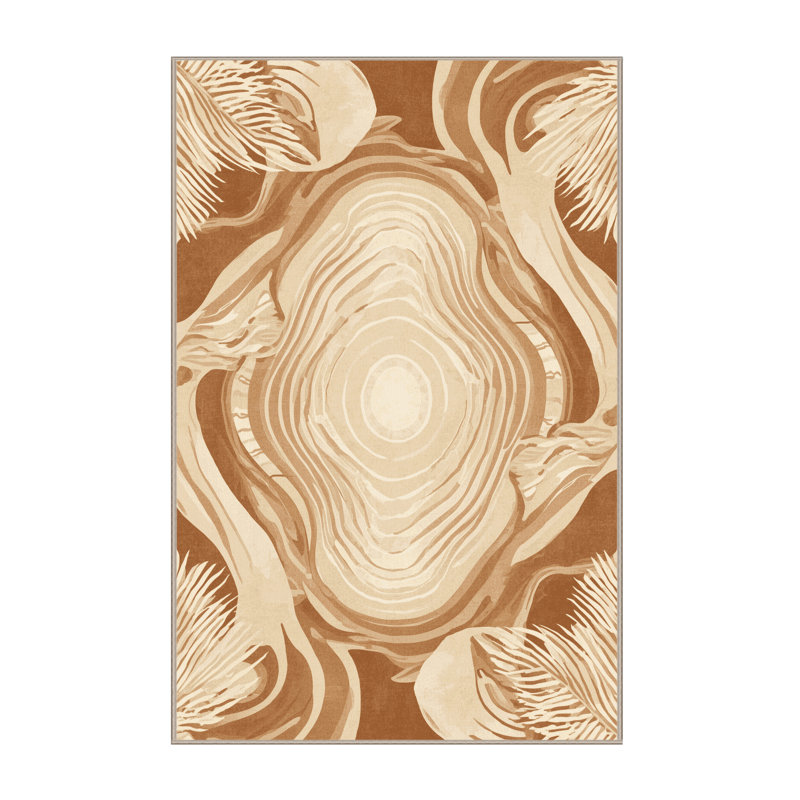 Tapis beige délavé à la machine Pacchiana, 8 x 12