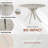 Xavion & Morven Mid-Century Solid Wood 5-Piece Dining Set, 48'' Round Table with Sculpted Splayed Legs & 4 Angular Back Stackable Chairs, Classic White Oak-549513305