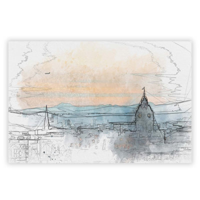 Edinburgh Skyline In Scotland - No Frame Print