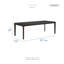 Table de salle à manger rectangulaire extensible Severine 90 po, de style moderne et contemporain, en placage de chêne, avec rallonge séparée de 18 po, 8 couverts