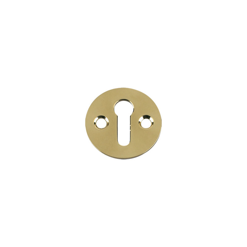 Std. Key Profile Victorian Escutcheon, Polished Brass