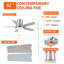 Ventilateur de plafond encastré en nickel brossé 42 po avec lumière DEL, télécommande et 5 pales deux tons Cryise-249509647-249509642-249509643