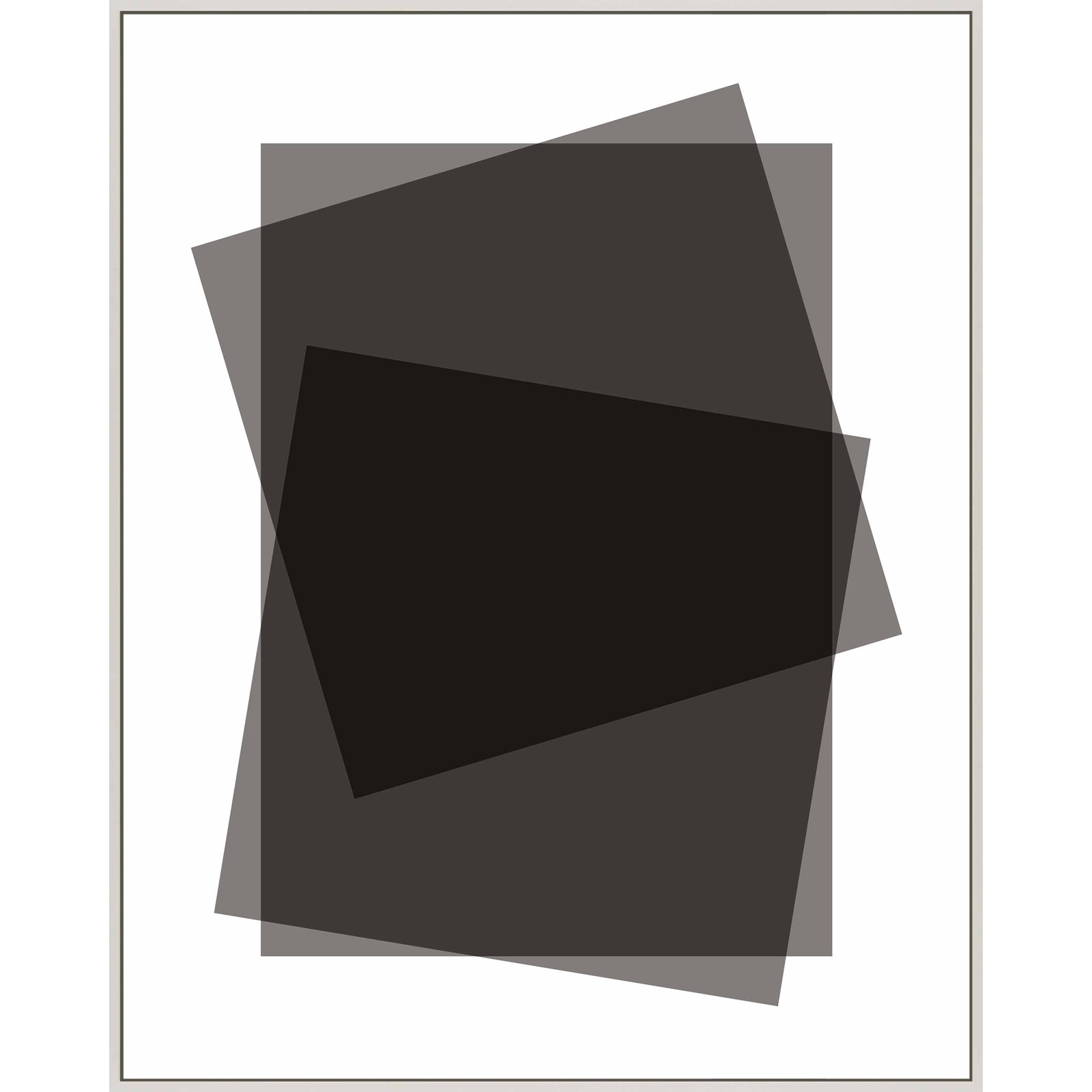 Kami "Black Kami" Print by Jacques Pilon, 50" H x 40" W, White Framed Canvas