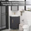 Meuble-lavabo de coin simple 17 po avec lavabo en céramique et armoire de miroir non inclus-1874766672