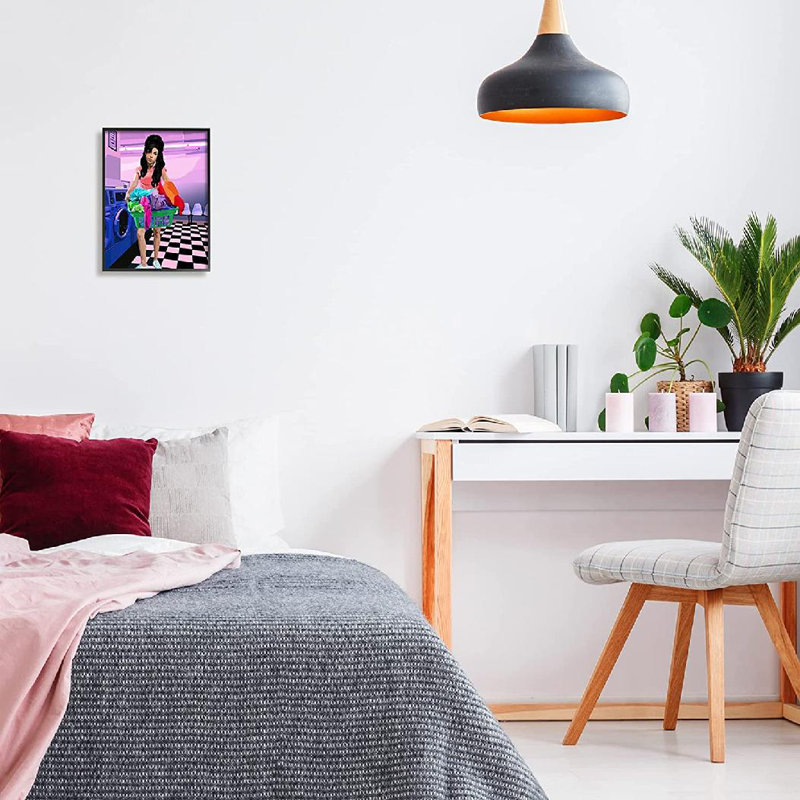 Impression sur toile, H 14 po x l 11 po x P 1,5 po, Giclée encadrée noir minuit
