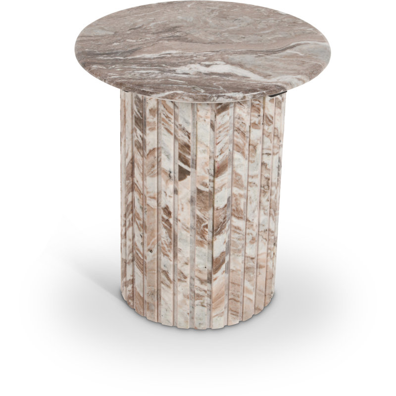 Table de bout en marbre Jamary, Brun