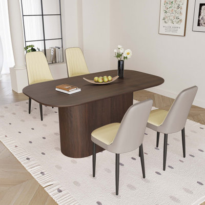 Ensemble de salle à manger moderne et ergonomique en MDF pour la maison et la cuisine