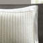 Ensemble de courtepointe matelassée réversible 3 pièces en coton et lin, couleur crème, pour lit double/queen