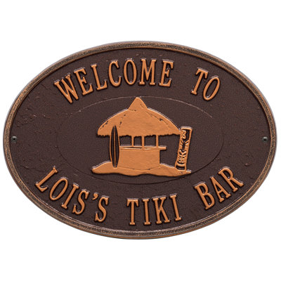 Plaque murale personnalisée Tiki Hut