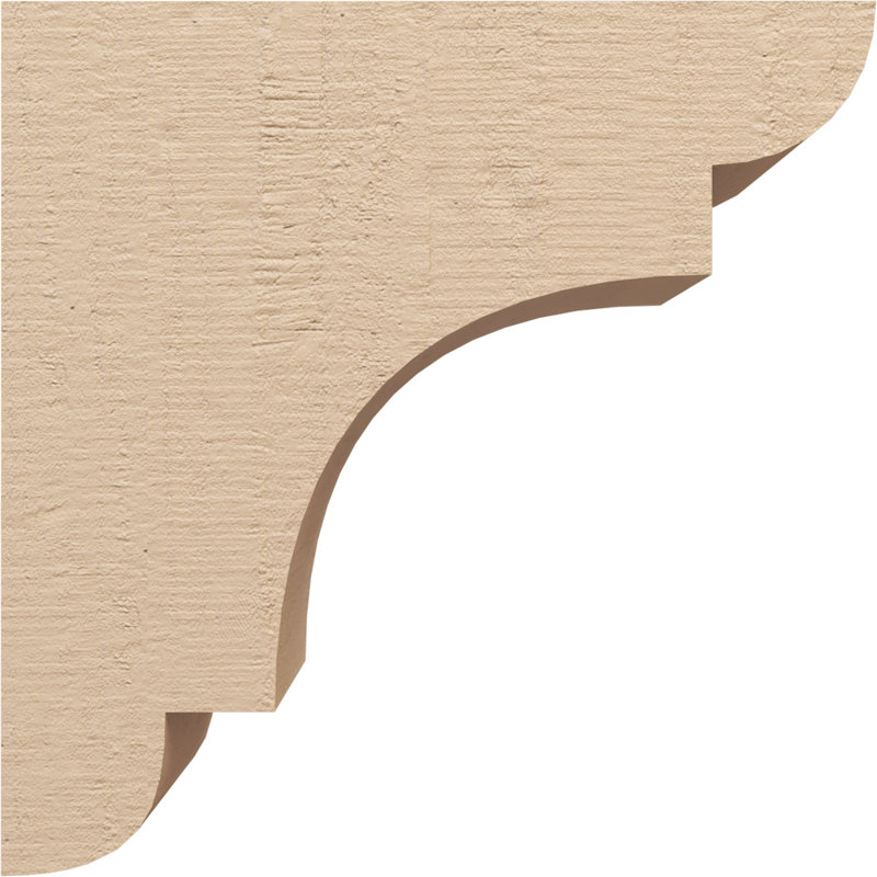 New Brighton cèdre brut grain de bois TimberThane Corbel, apprêté brun clair, H 14 po x l 7 po x P 14 po