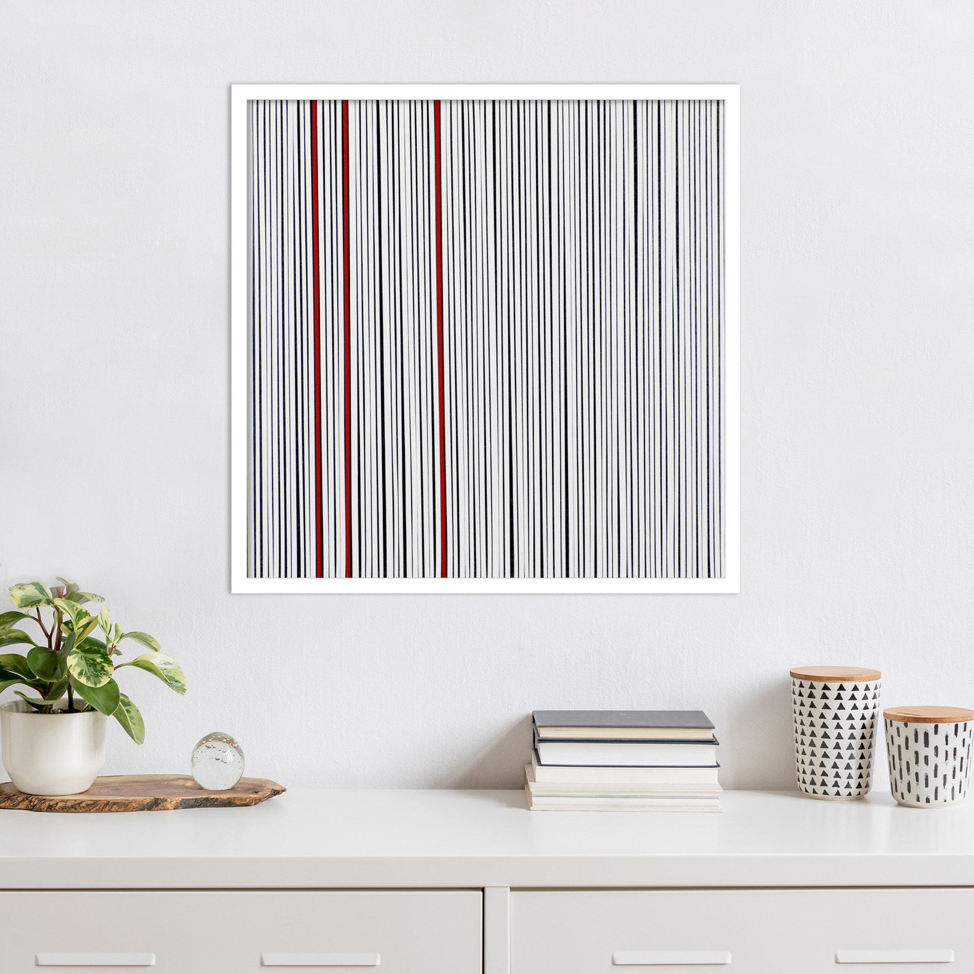 Mostly White by Alex Dunn, 25" H x 25" W x 1" D, White