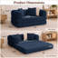Canapé-lit convertible en velours côtelé de 150 cm de large, canapé de sol pliable et modulable avec mousse à haute résilience, housse amovible et lavable, aucun assemblage requis, canapé compressé livré dans une boîte-2017629848