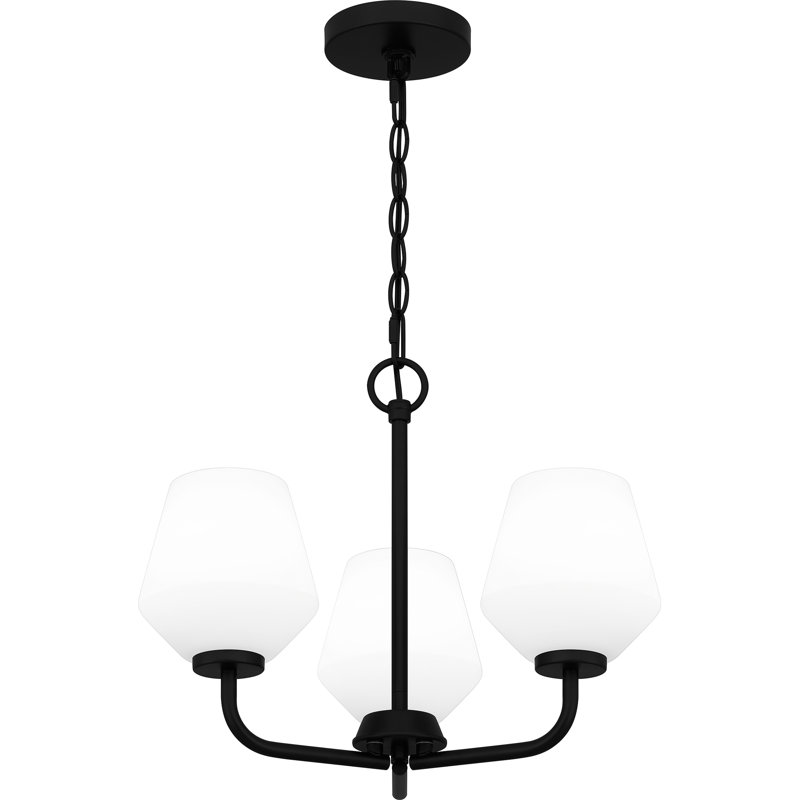 Sirkka 3-Light Matte Black Pendant Light, Noir mat