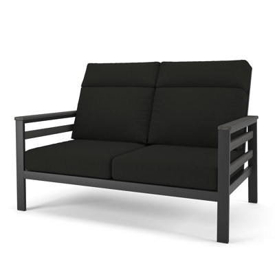 Townsend Metal Outdoor Loveseat With Sunbrella Cushion