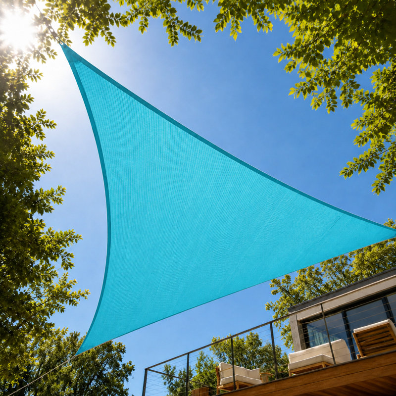 Toile d'ombrage triangulaire 22 ', Turquoise, 21 pi x 21 pi x 21 pi