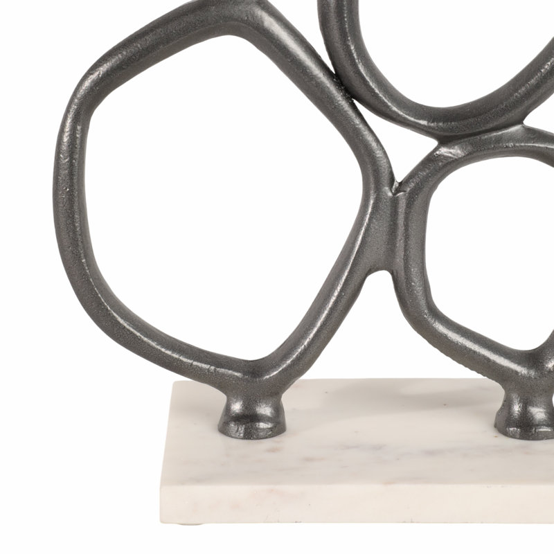 Tidus Small Ring Statuary, Black, 25" H x 12" W x 5" D
