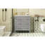 Ensemble de meuble-lavabo simple 30 po avec 3 tiroirs, meuble-lavabo autoportant avec cadre en bois massif 30 po, gris-2094046292