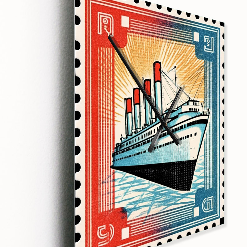 Horloge murale rétro Vintage Stamo Rms Titanic I - Bateau, Très grand