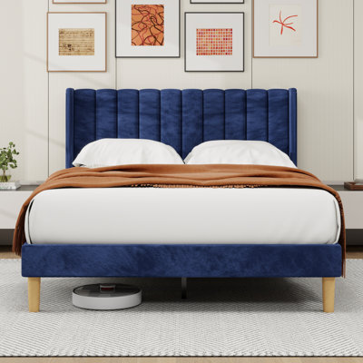 Sutter Upholstered Wingback Bed