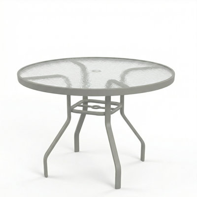 Glass 42" Round Dining Table
