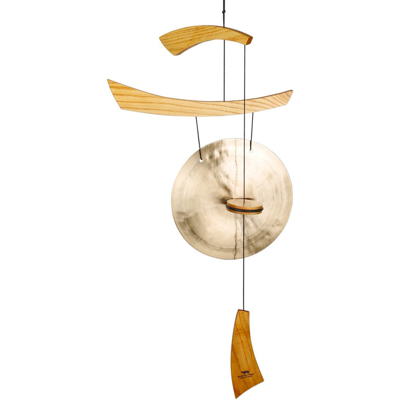 Carillon empereur gong, H 34 po x l 10 po x P 2,8 po, Naturel