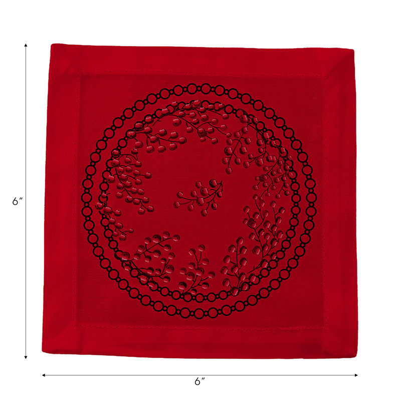 Square Napkins, Red