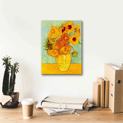 «Still Life: Vase with Tw douze Sunflowers» par Vincent van Gogh, art mural sur toile