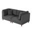 2 - Piece Upholstered Corduroy Modular Sectional with Pillow Back and Solid Wood Legs-1066189031
