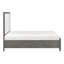 Grand lit plateforme avec rangement, rangement moderne gris