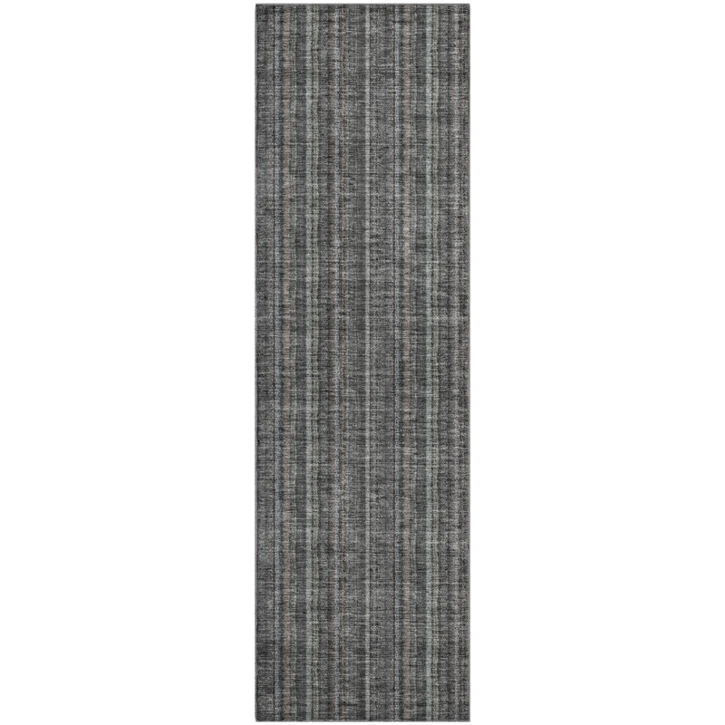 Premium Machine Washable Prisco Gray Rug, Runner 2'3" x 7'6"