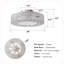 Ventilateurs de plafond encastrés à cage chromée 20 "avec lumières et télécommande
