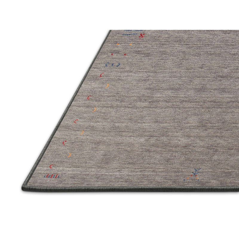 Tapis gris/rouge contemporain, Rectangle 6 pi x 9 pi