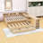 Wooden Frame Daybed with Trundle and Desk and Drawers-2081846204-2081846193