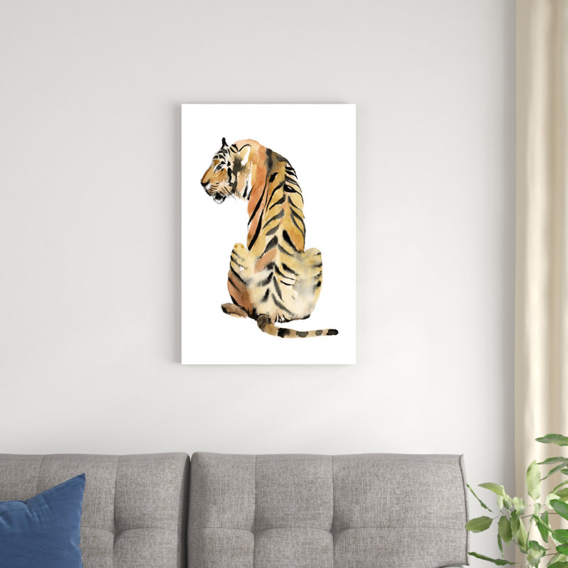 Tigre assis II, H 30 po x l 20 po x P 1,25 po