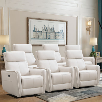 Ensemble de cinéma maison inclinable et pivotant 32,3 po de large avec port USB (ensemble de 6)