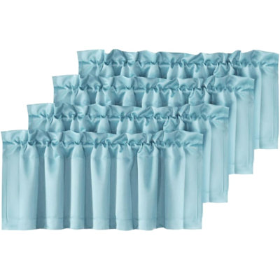 2 Panels Blackout Curtain Valances For Kitchen Windows/Bathroom/Living Room/Bedroom Privacy Decorative Rod Pocket Short Window Valance Curtains, 52" W X 18" L