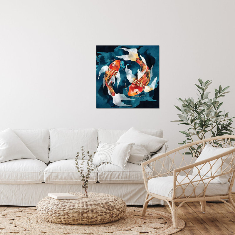 «Metallic Koi II» par Space Space Designs, impression sans cadre, H 24 po x l 24 po x P 0,25 po
